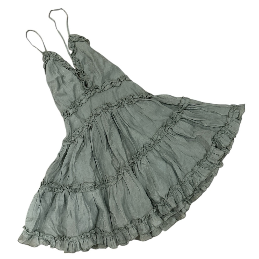 Angel Biba Mini Dress Olive Women’s XS NWT - Picture 5 of 11